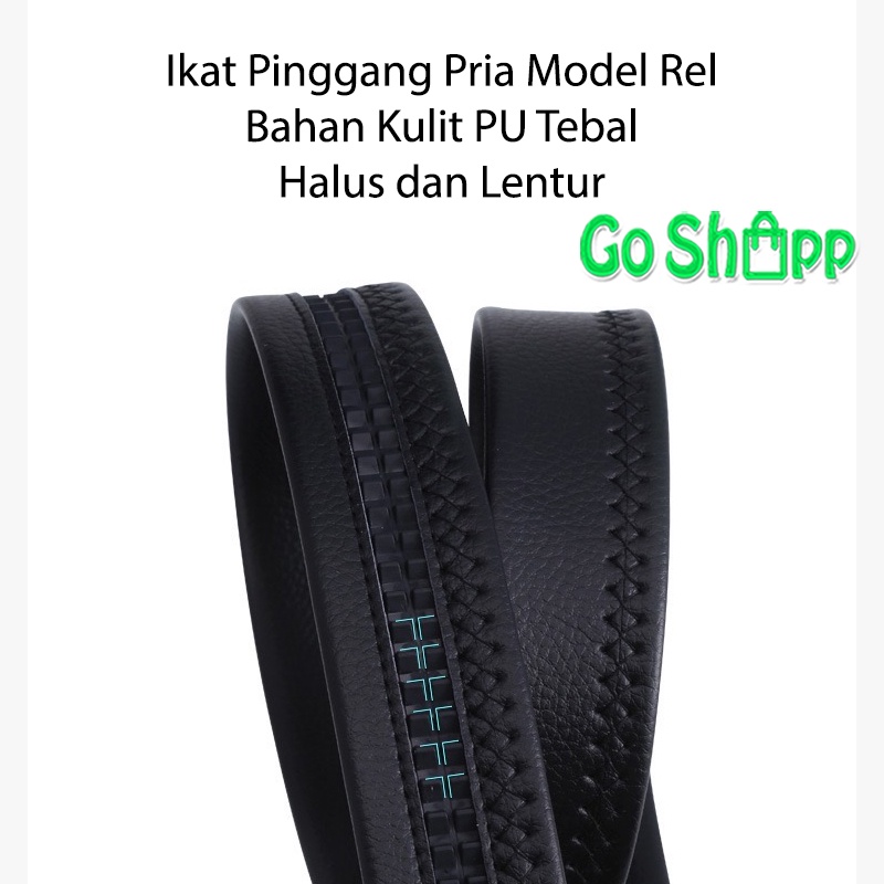 Gesper Pria Kulit PU Import - Ikat Pinggang Pria Model Rel Import - Sabuk Gesper Cowok Kulit Terbaru - Tali Pinggang Cowok Import Model Terbaru - Gesper Cowok Men Belt Import [IP03]