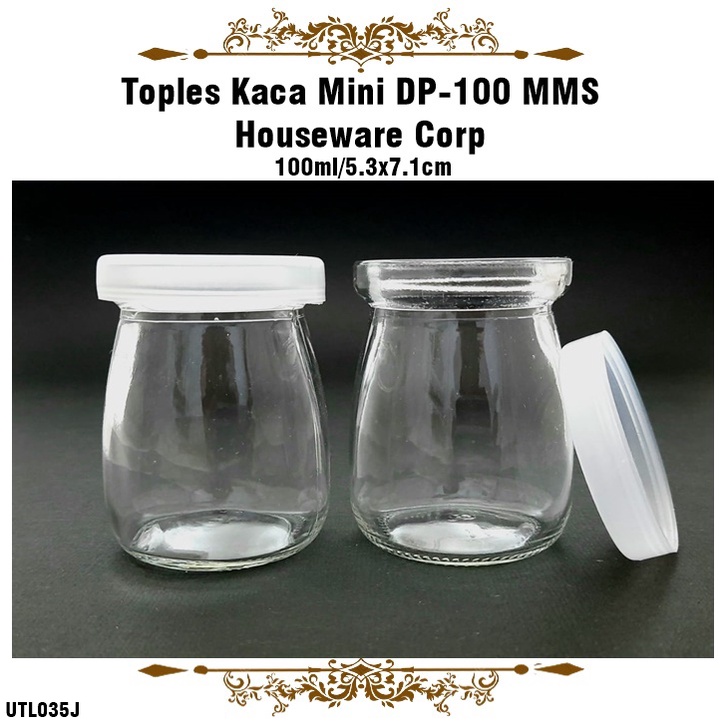[1 kg 6pcs] Toples Kaca Mini DP-100 MMS Houseware Corp 100ml