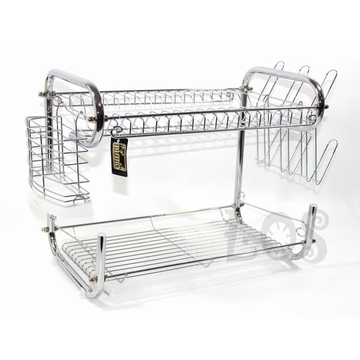 Rak Piring & Gelas Stainless Susun 2 / Dish Drainer / Rak Dapur