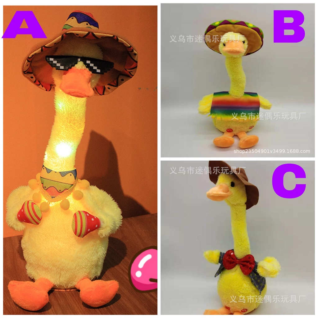 Mainan bebek bisa music,dancing,rekam,LED termurah!!!