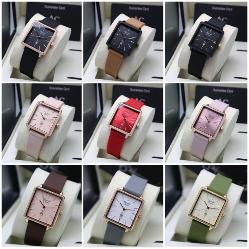 JAM TANGAN WANITA ALEXANDRE CRISTI AC 2810/AC 2810 RUBBER ORIGINAL