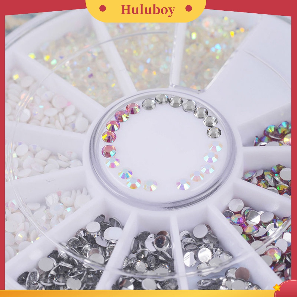 Huluboy Huluboy♡ Roda Isi Berlian Imitasi Glitter Untuk Dekorasi Nail Art DIY