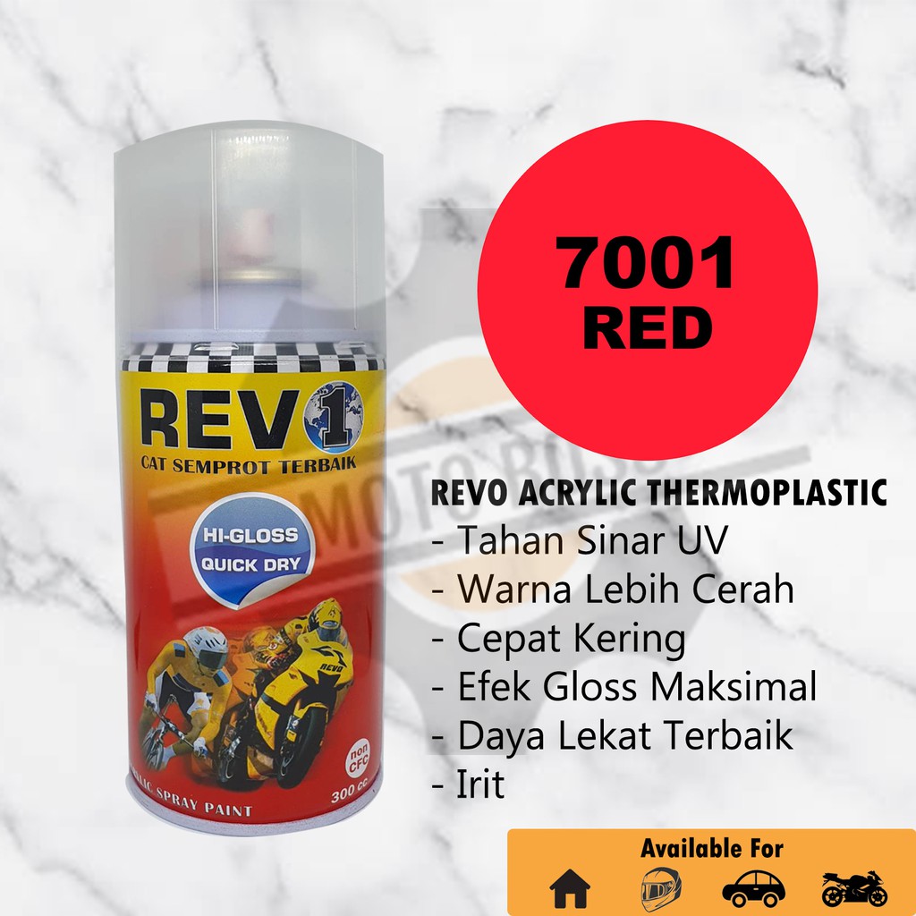 

Cat Semprot Acrylic Flourescent Revo RED 7001 – PILOK PILOX AKRILIK
