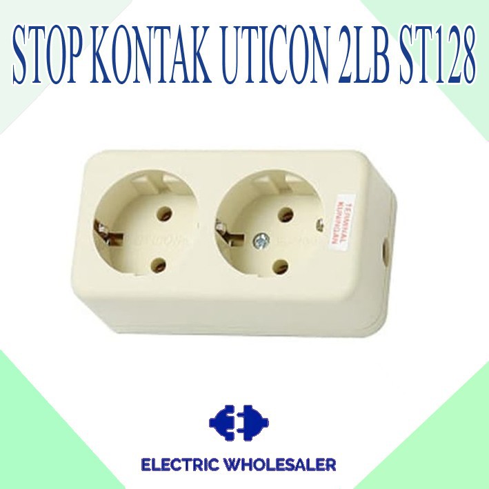 STOP KONTAK UTICON 2 LUBANG  ST128