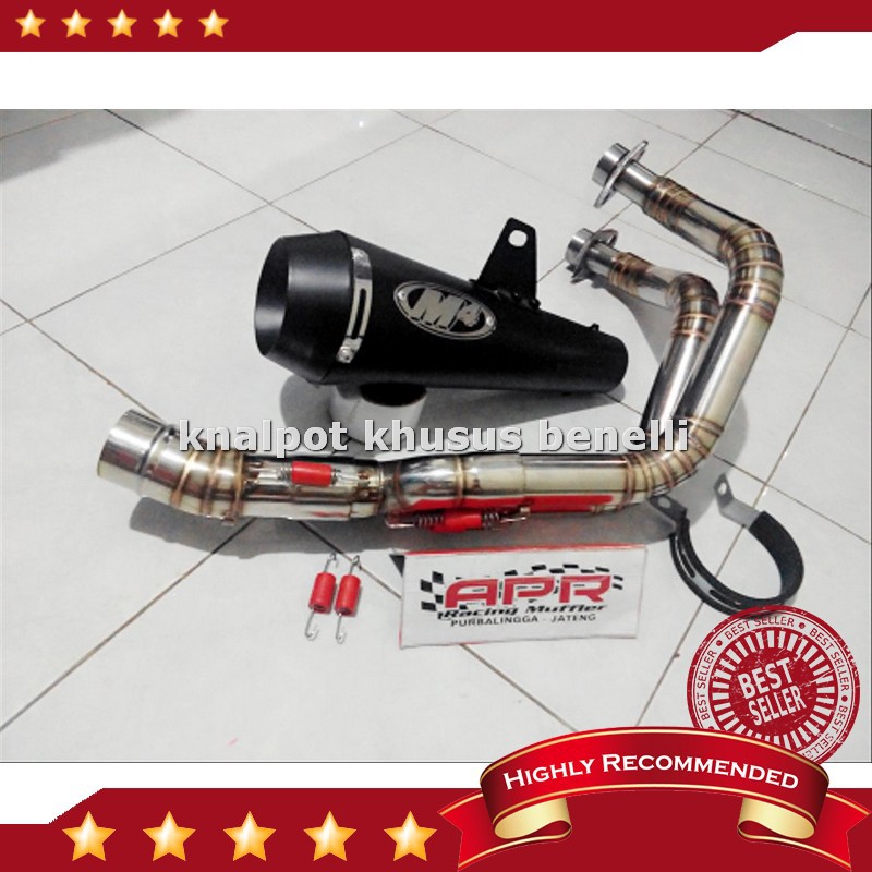 Jual Knalpot Benelli M4 beneli 250tnt beneli 300 Beneli 600cc Fullset siap pasang dan pakai