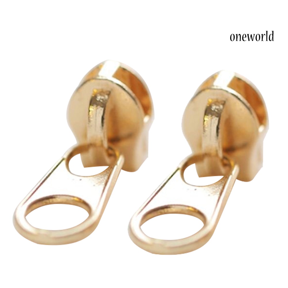 OW@ Creative Metal Zipper Ear Studs Earrings Punk Rock Women Jewelry Birthday Gift