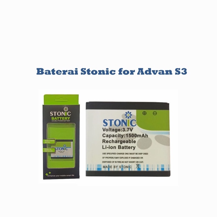 Baterai Advan S3 Battery Stonic Double Power Batre Smartphone