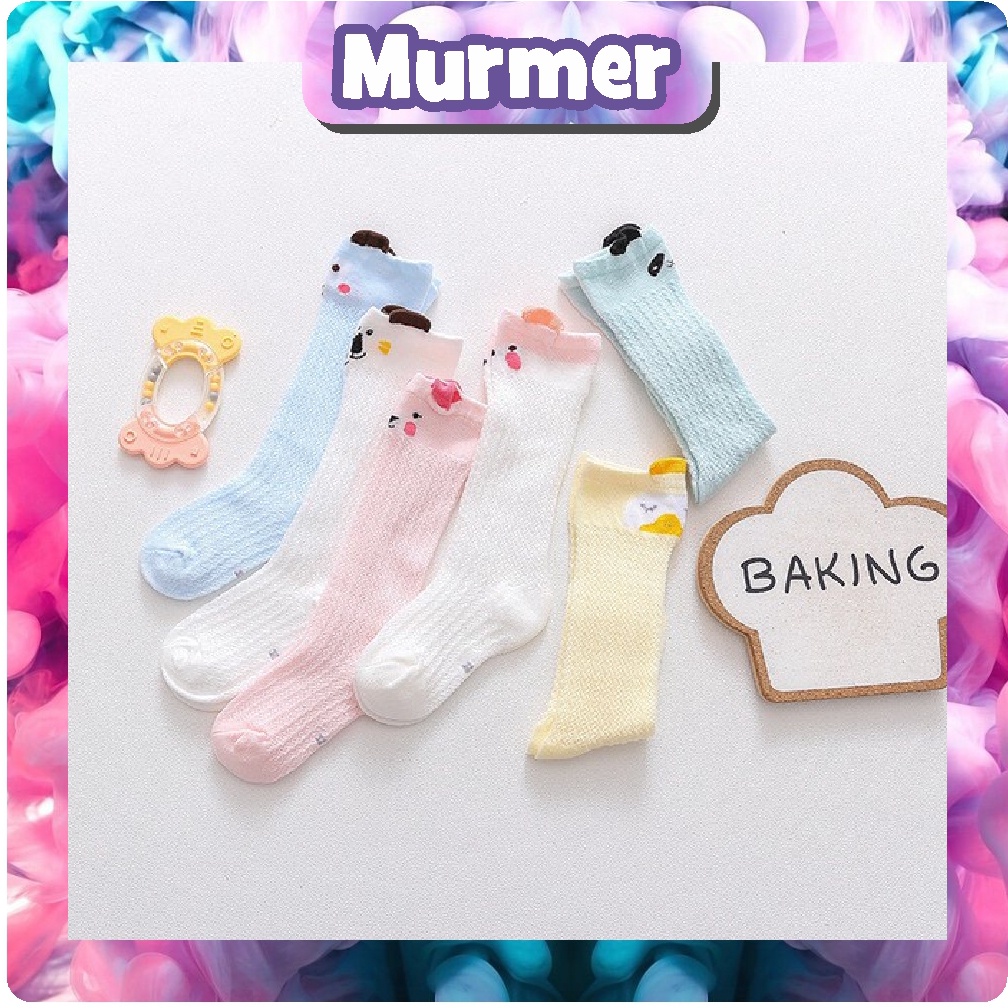 Murmerofficial R305 KK008 Kaos Kaki Jaring Panjang Karakter Lucu Hewan Anak Bayi Motif Unik Baby Socks Kids