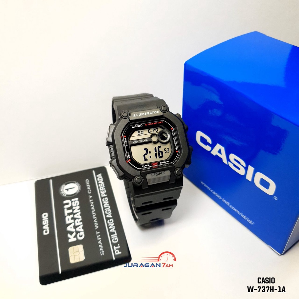 Jam Tangan Sport Pria Casio W-737H