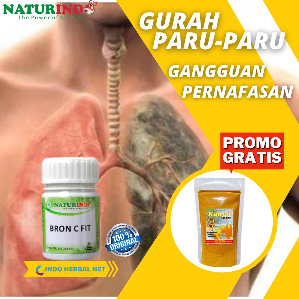 Bron C Fit Obat Herbal Gurah Paru2 Untuk Perokok Aktif Kapsul Naturindo Bisa Cod