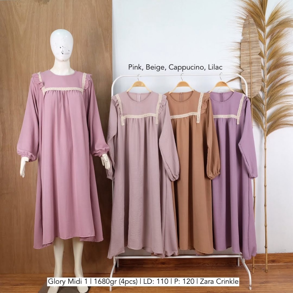 MIDI DRESS CRINKLE PREMIUM