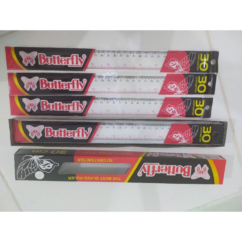 

Butterfly Penggaris 30 cm Mika Original
