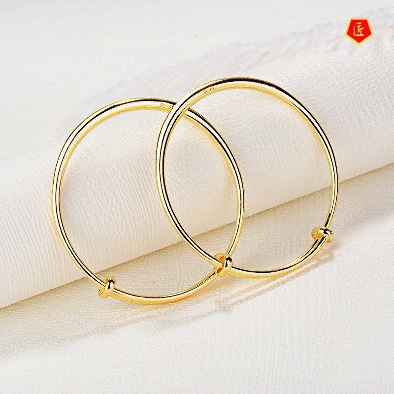 [Ready Stock]Elegant Glossy Gold Bracelet Temperament