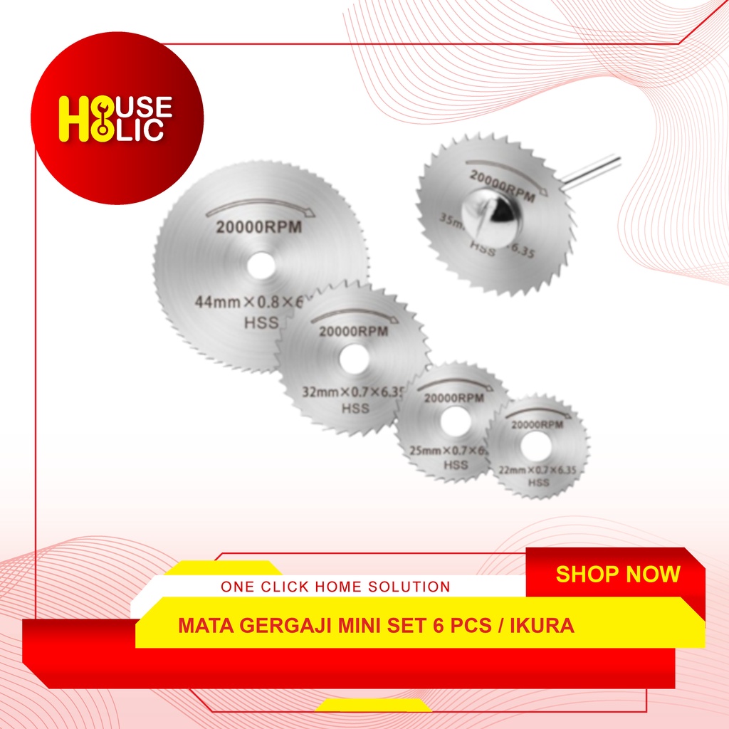 Mini Circular Blade Mini Cutting HSS 6 pcs / Mata Gergaji Bulat Potong