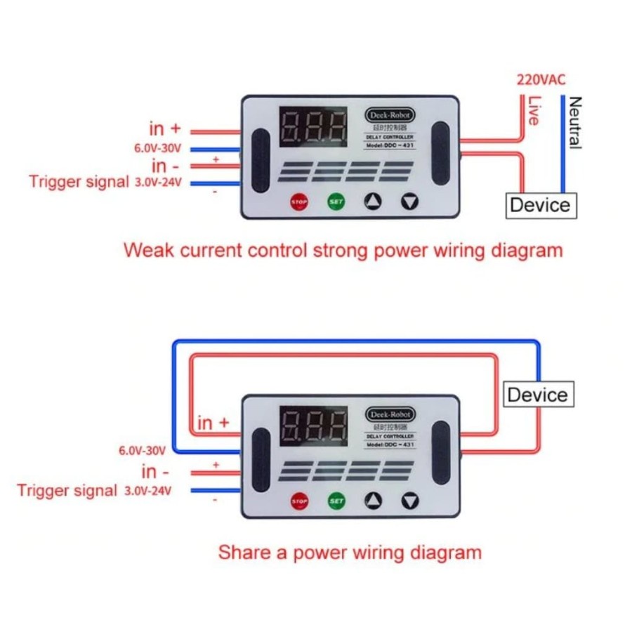 Timer Delay Relay Switch Digital Data Save Delay Controller DDC-431 DC 6-30V