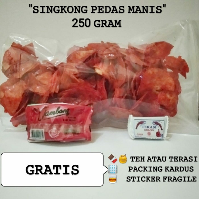 

MURAH TERMURAH 250gr Keripik kripik Singkong Balado Pedas manis ENAK