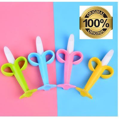 JBI-0026 Mainan Gigitan Bayi Pisang - Teether Baby Model Banana - Sikat Gigi Baby Banana