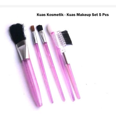 TERLARIS!! Aksesoris Make Up Kuas Make Up Perset Isi 5 Pcs