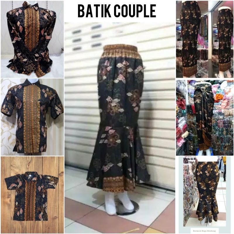 COUPLE BATIK MOTIF MEGA MENDUNG/ BATIK COUPLE SARIMBIT/ BAWAHAN KEBAYA ROK PLISKET BATIK/ ROK DUYUNG