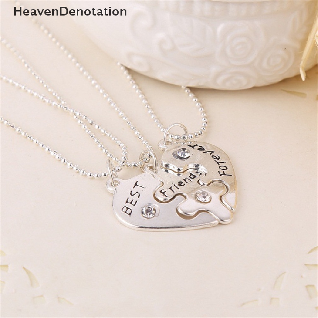 Kalung Persahabatan Dengan Liontin Bentuk Hati Tulisan Best Friends