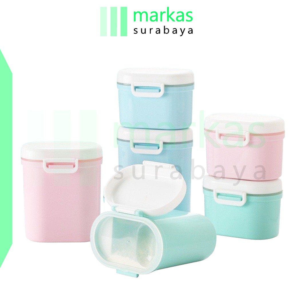 MARKAS HL0145 empat Kotak Wadah Penyimpanan Susu Bubuk Bayi Portabel Sealed Anti Tumpah