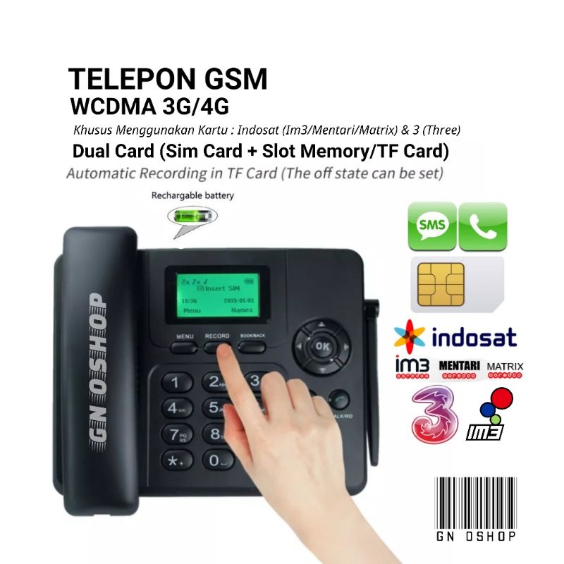 Telepon GSM Rumah Kantor Fwp Fwt GSM Telp Telpon Telephone Wireless Desk Phone GSM
