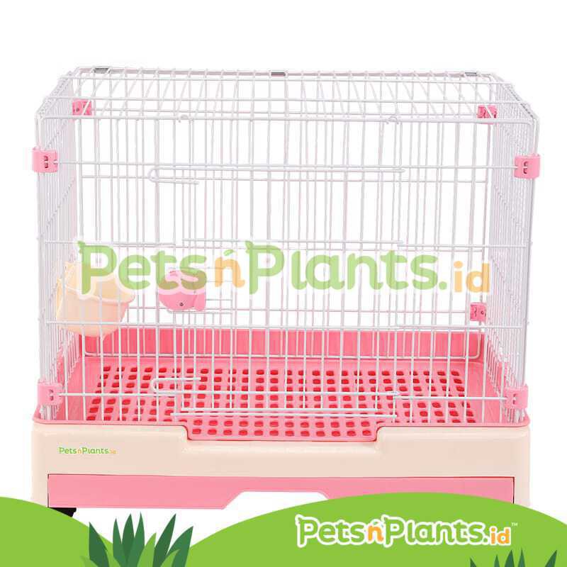 Pet Wire Cage Kandang Besi Premium Kelinci Anjing Kucing Import XL 76 x 53 x 58 cm