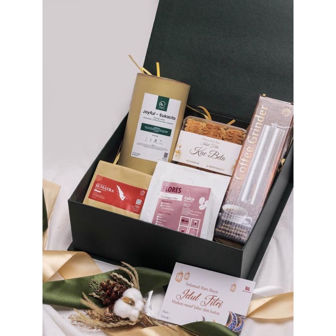 

Hampers Lebaran Idul Fitri Kopi Cokelat Teh Kue Kering Parsel Ramadhan Sarahasana_
