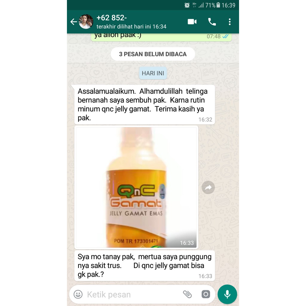 Obat Congek Akut Curek Telinga Berair Bernanah Gatal Jelly Gamat Qnc Indonesia