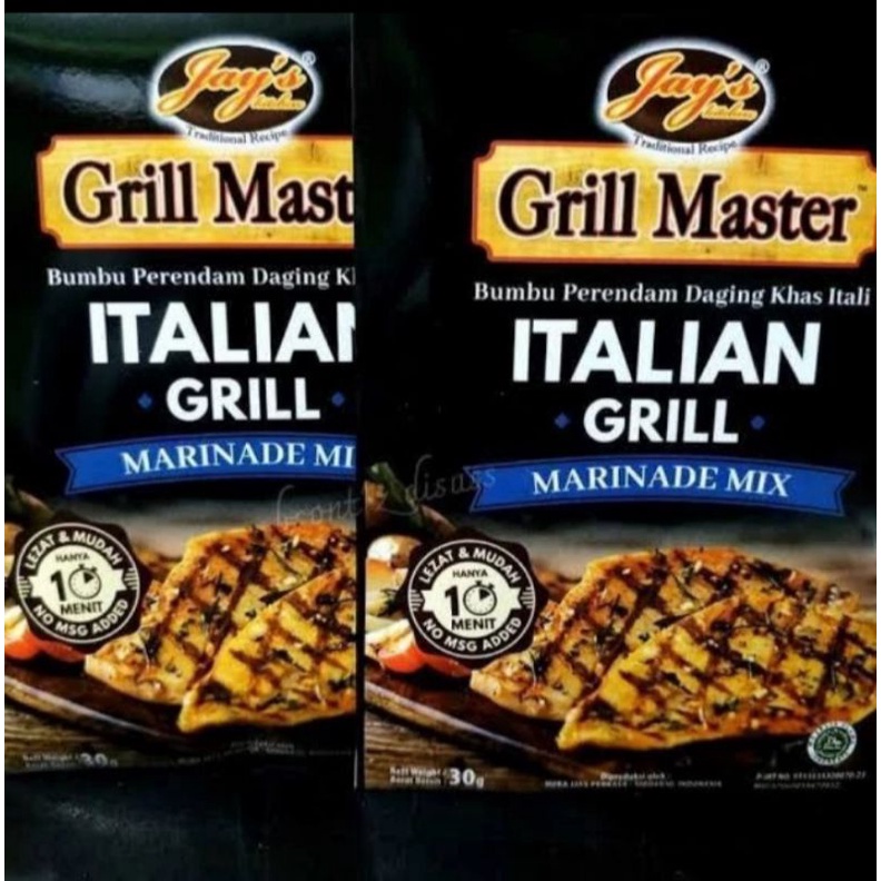 

jays italian grill master 30gr / bumbu perendam daging