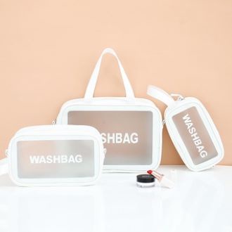 Tas Kosmetik Washbag Toiletry - Pouch Make-Up Travel Transparan Waterproof