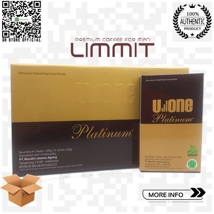 

KOPI LIMIT PLATINUM U ONE LIMMIT PLATINUM COFFEE 12 SACHET PER BOX