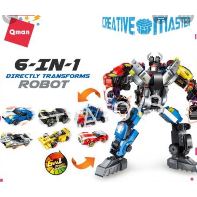 Mainan Lego Qman Creatif Master 1409 Warrior Calamity 6 in 1