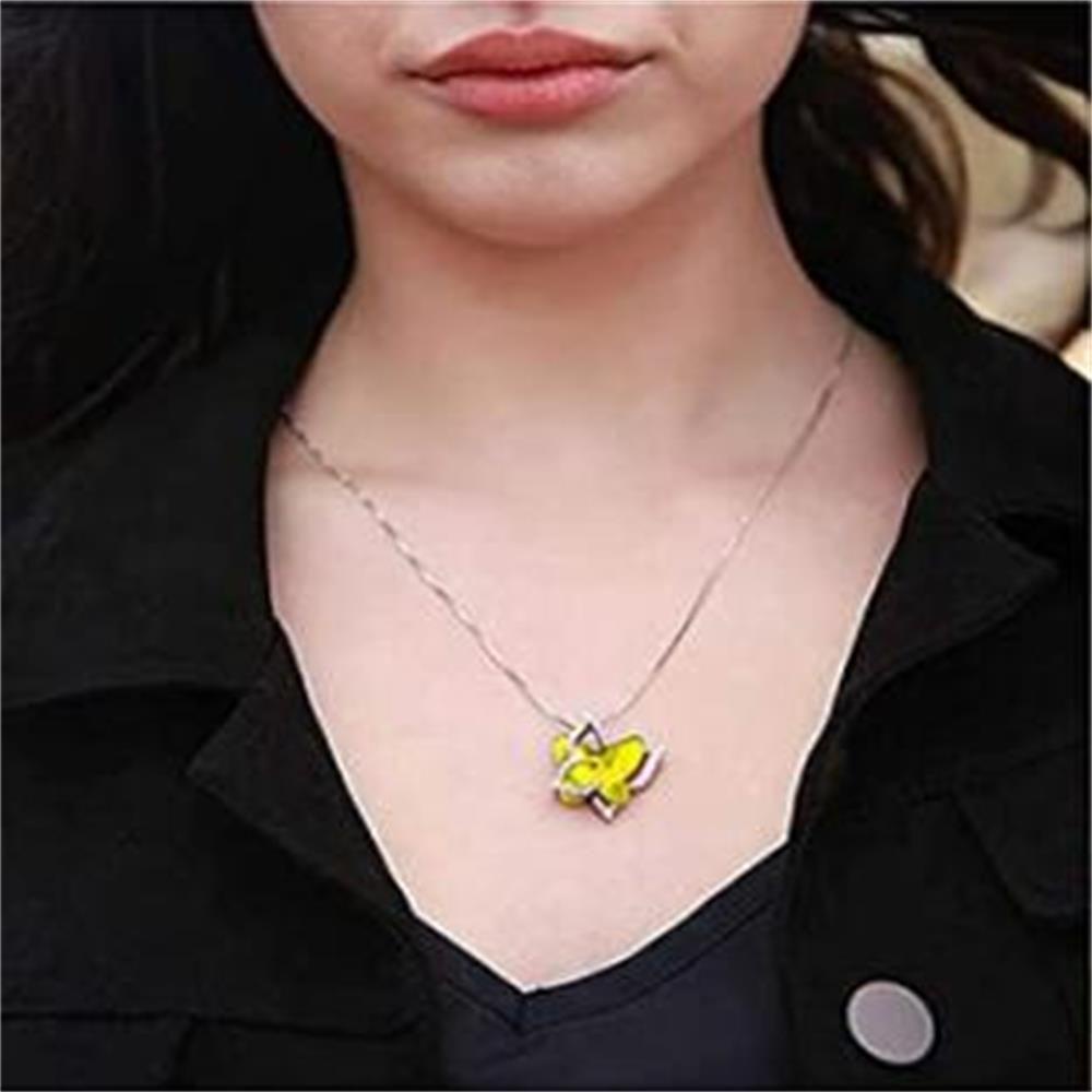 R-flower Butterfly Necklace Party Untuk Wanita Gadis Musim Panas Shiny Butterfly