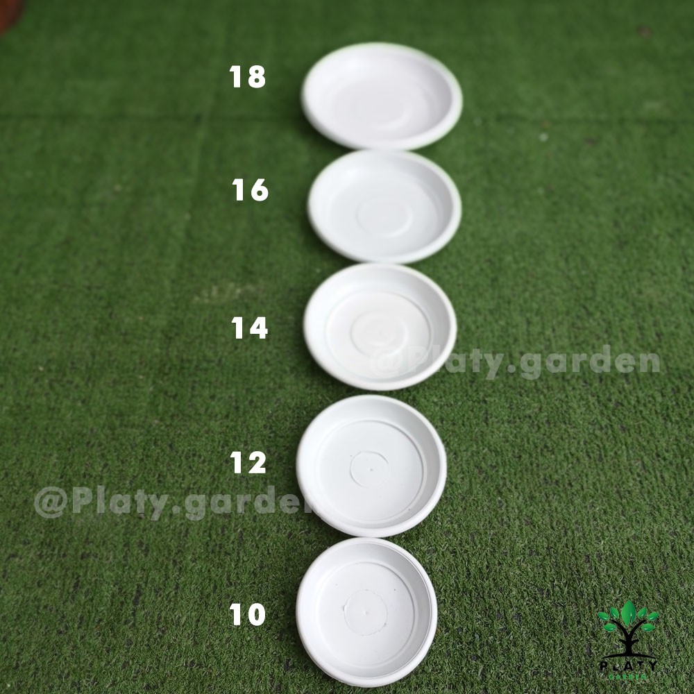 Tatakan Pot Putih CK No 10, 12, 14, 16, 18 &amp; GBL10 - 12