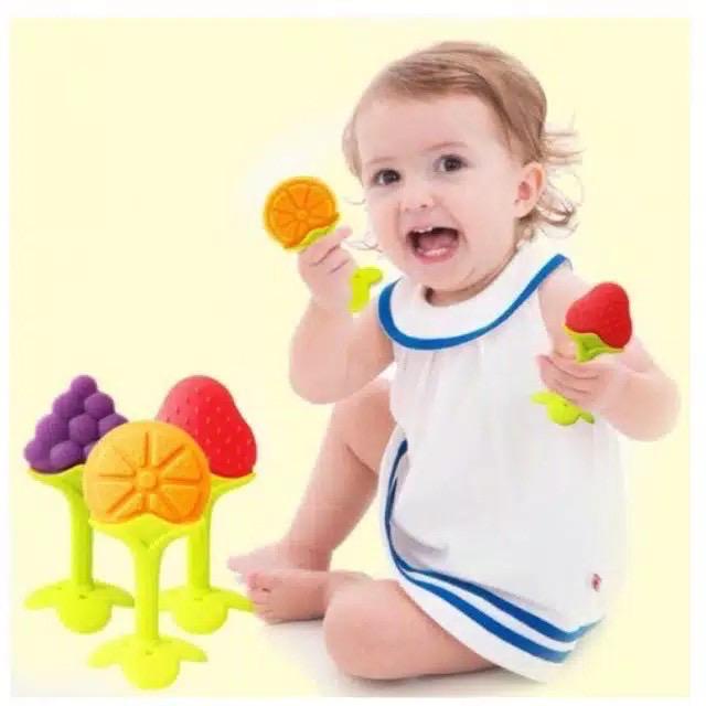 BABY TEETHER BUAH [TANPA PACKINGAN] / GIGITAN BAYI MODEL BUAH /BABY TOOTH TEETHER.