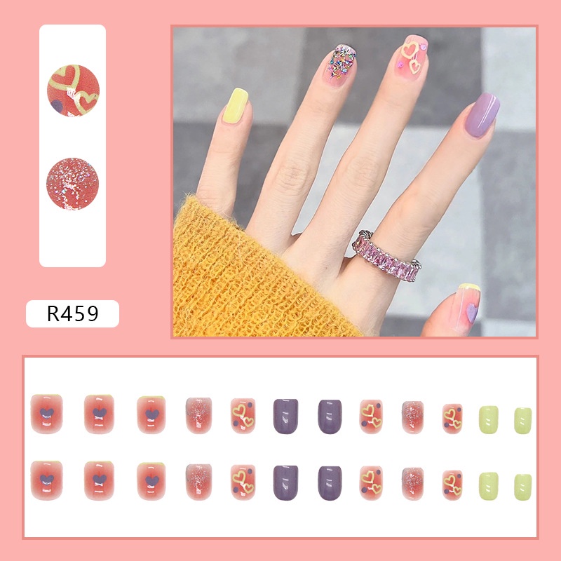 24pcs Kuku Palsu DIY Untuk Nail Art