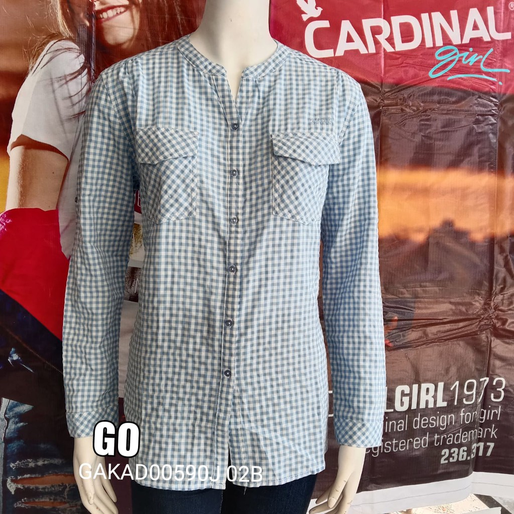 gof KTJ CARDINAL KEMEJA GIRL Atasan Baju Perempuan Hem Lengan Panjang Wanita