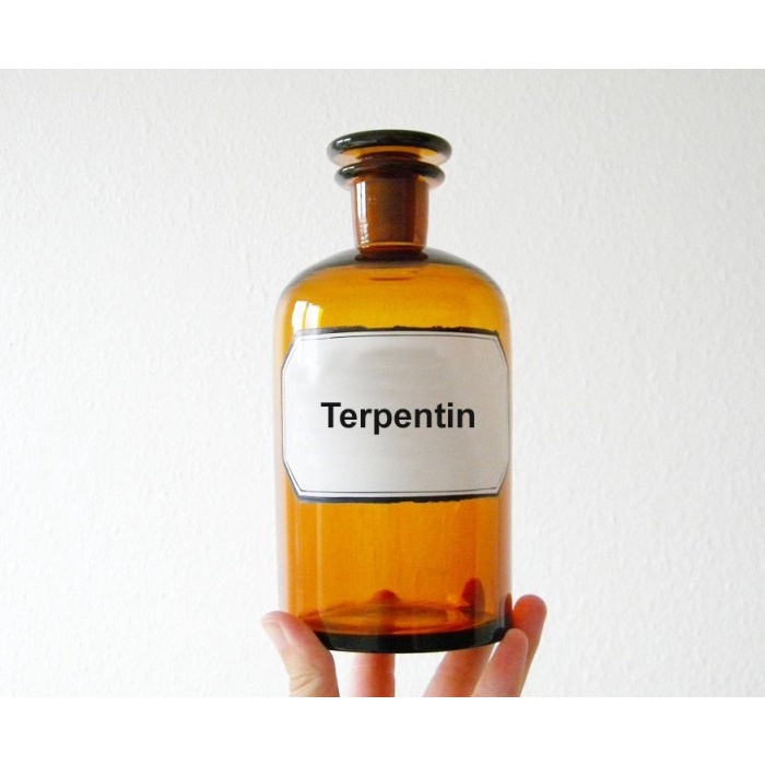 per100g ecer minyak terpentin Pine gum turpentine kemasan botol random