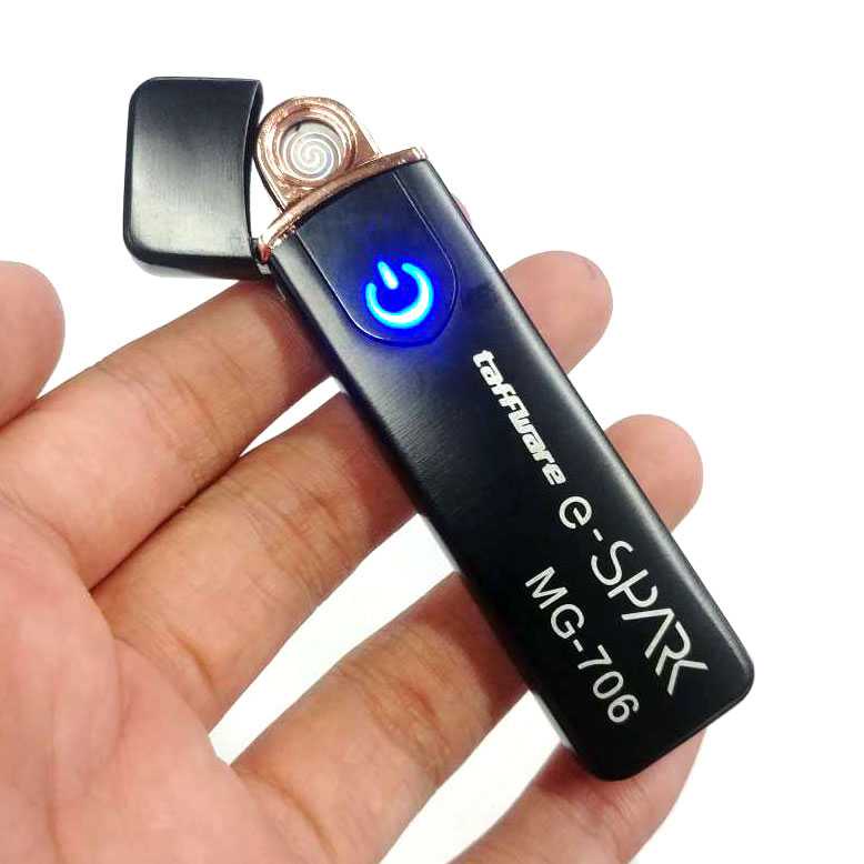 Korek Api Mancis Bara Gas Elektrik Lighter Cas Usb Listrik Plasma Unik Fingerprint Touch Sensor LED