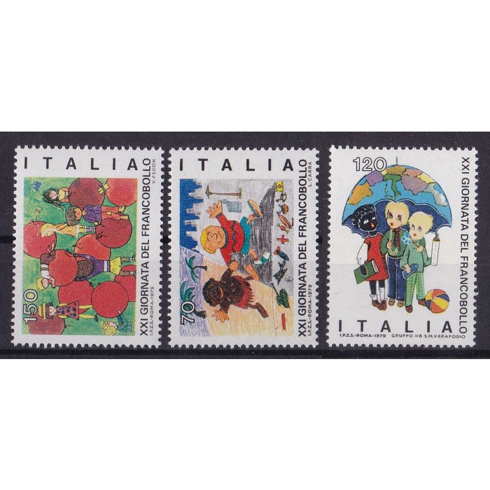 

0184 Perangko Italia 1979 Stamp Day 3v Mnh