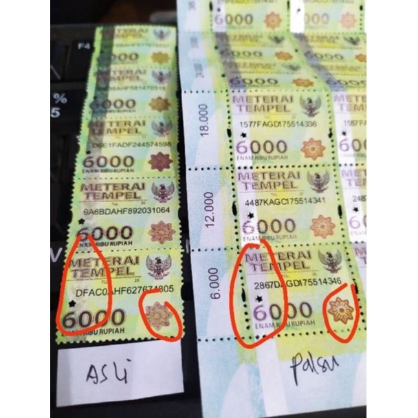 

Materai meterai kantor pos asli