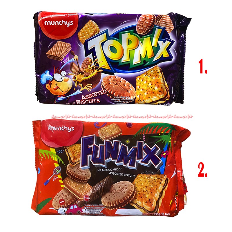 Munchy's Topmix Assorted Biscuits Funmix 295gr Munchy Munchys Top Mix Hilarious Mix Biskuit Aneka Rasa Biscuit