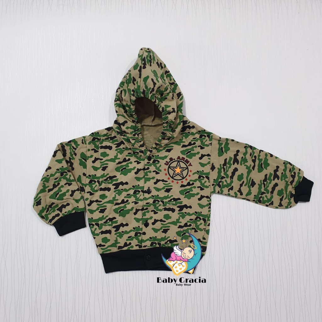 Jaket bayi laki-laki  army pakaian baby