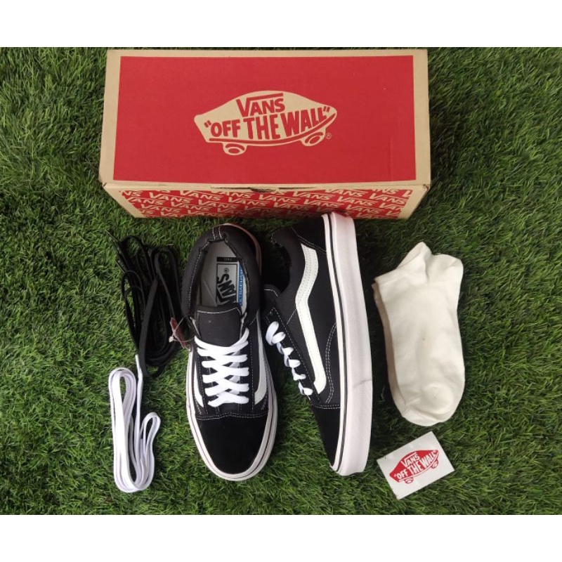 SEPATU PRIA VANSS OLDSKOOL BLACK WHITE CLASIK WAFLE DT BNIB MADE IN CHINA PREMIUM IMPORT SEPATU WANITA SEPATU SNEAKERS