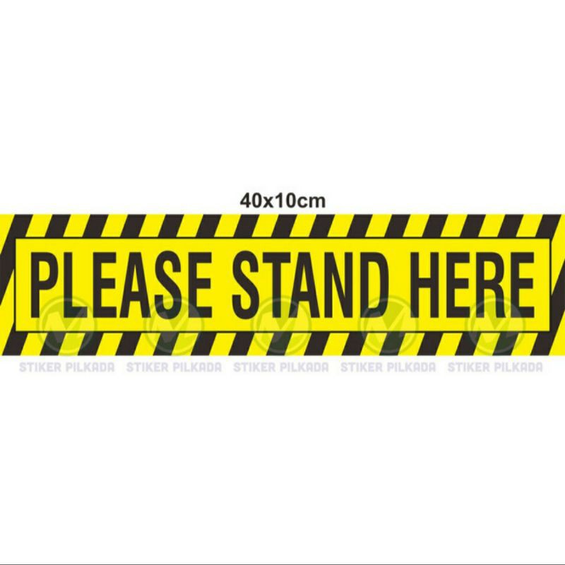 

STIKER PLEASE STAND HERE 40x10CM