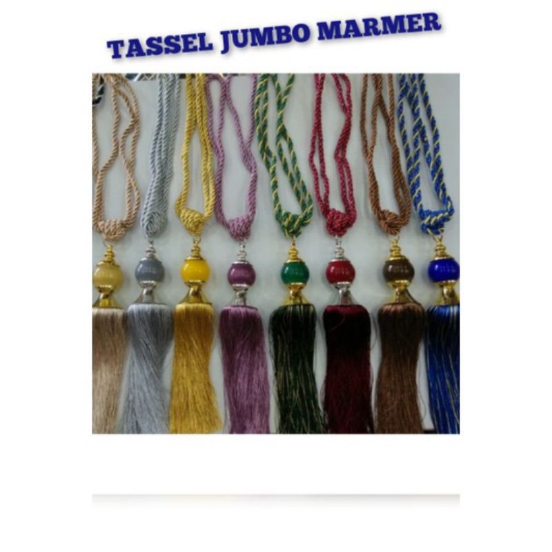 Tali gorden mewah tasel gorden besar jumbo marmer