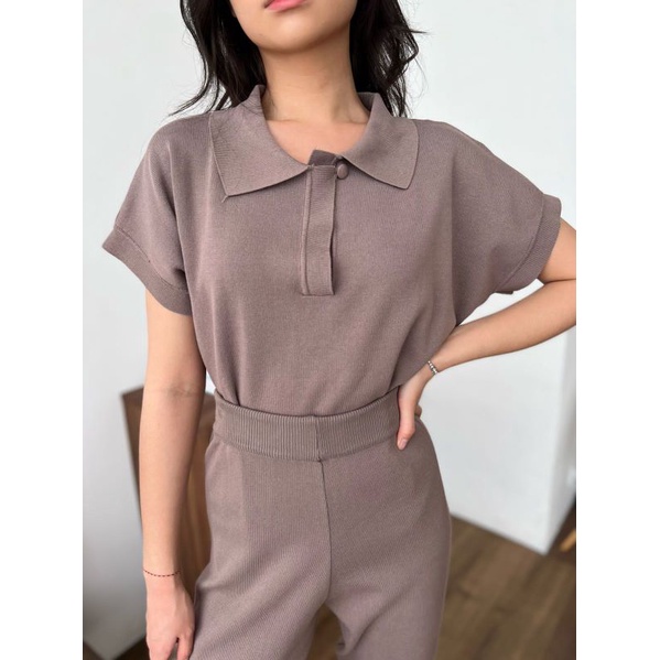 GEMMA KNIT SET-Khaki