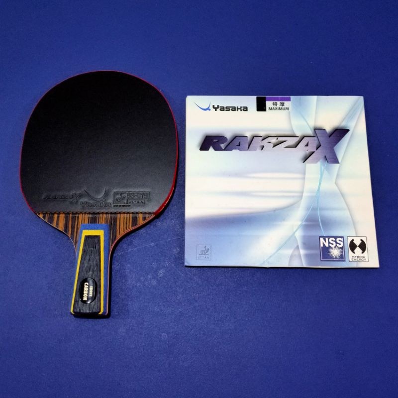 Full Setup Yasaka Ebony Carbon CP/Penhold + Yasaka Rakza X Bet Tenis Meja Pingpong