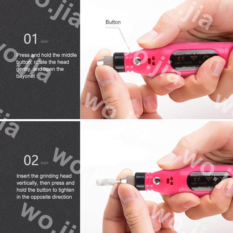 ❤️TERMURAH!!! ❤️Electric Nail Drill Grinding Manicure Machine Mesin Kikir Amplas Kuku Wojia